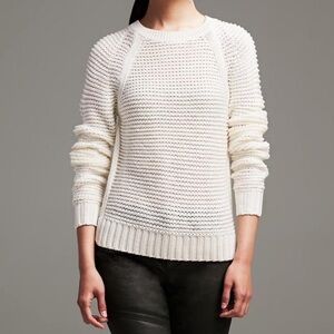 Banana Republic Horizontal Stitch Pullover Wool Blend Sweater Size Medium